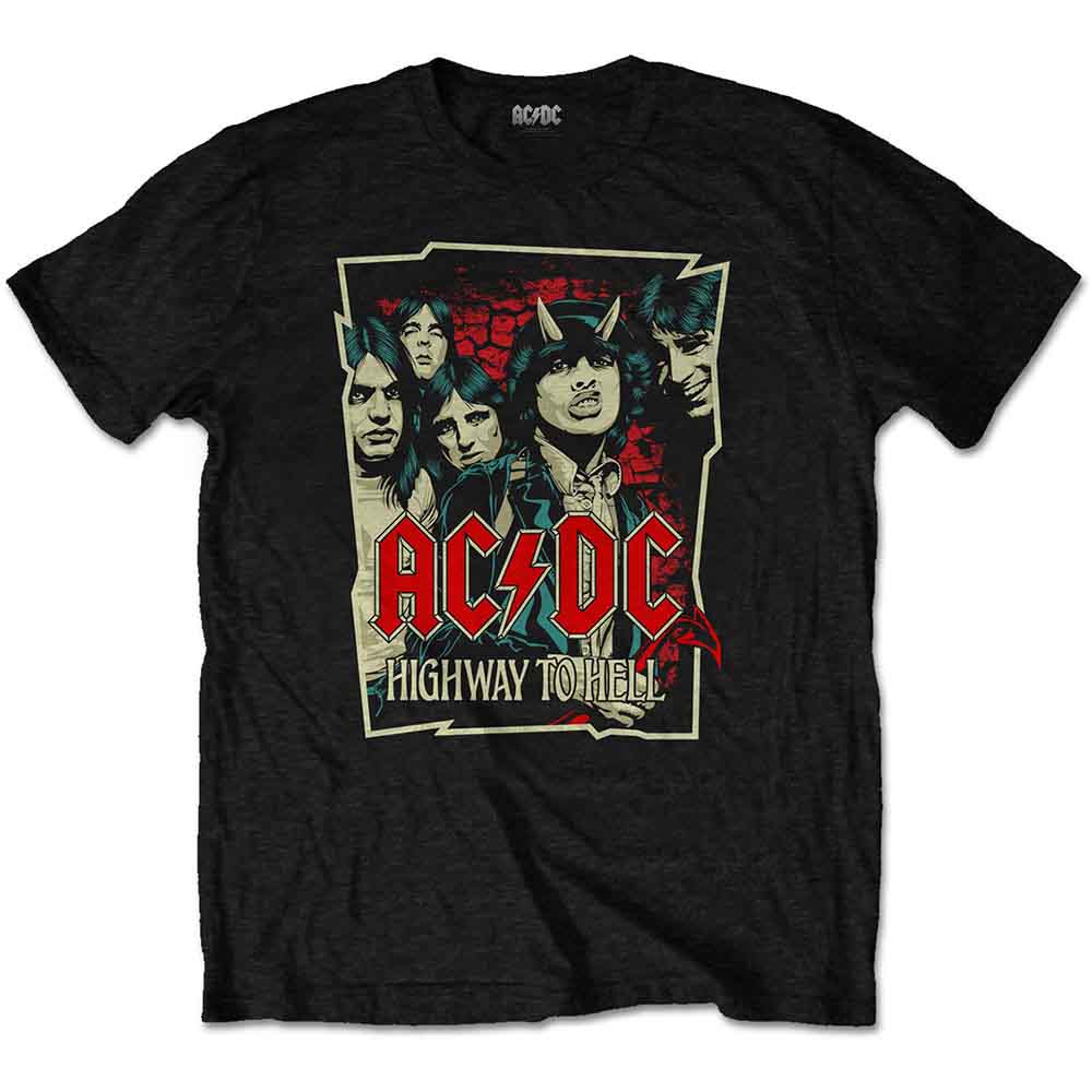 AC/DC Attractive T-shirt, Highway To Hell Sketch