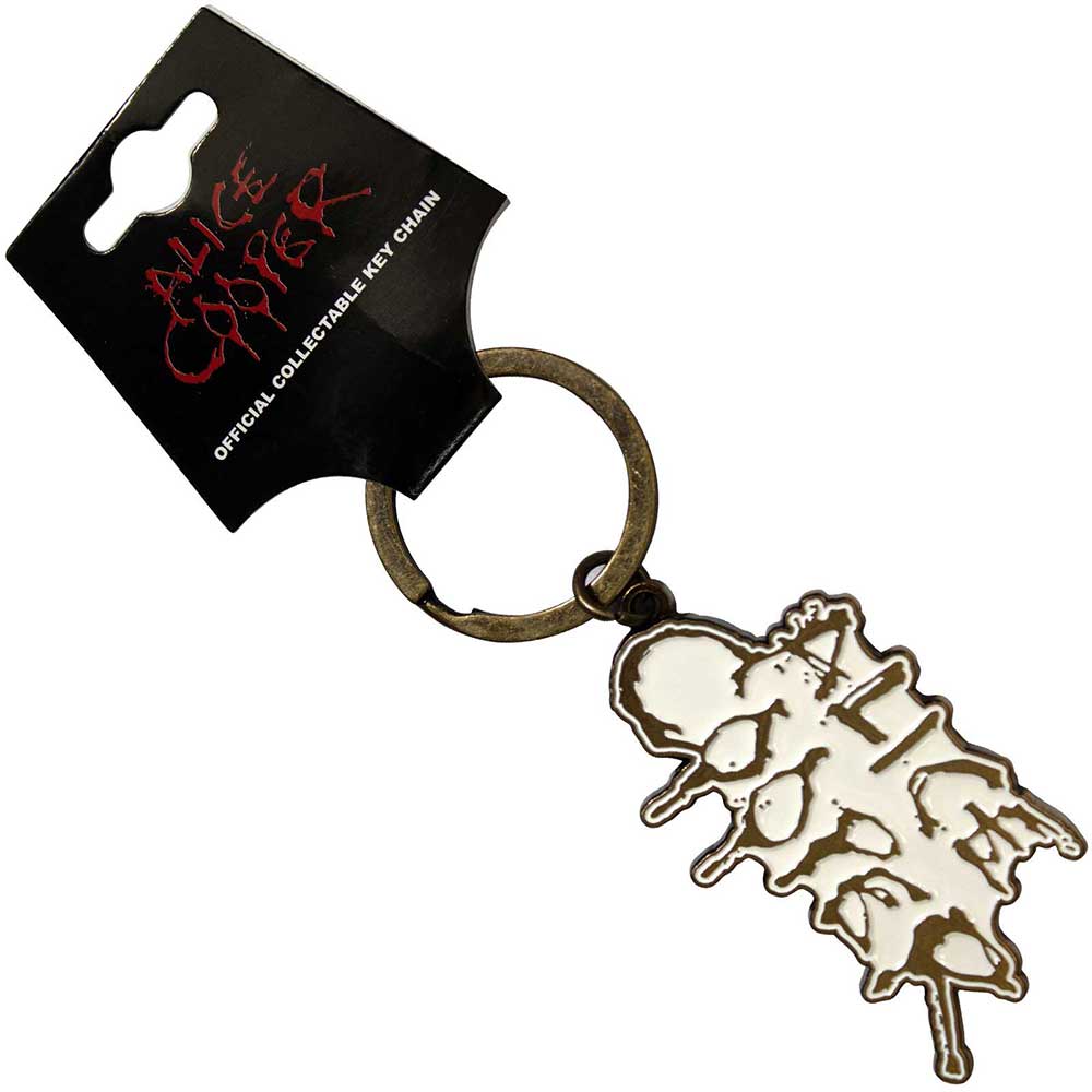 ALICE COOPER Keychain, Dripping Logo Gold