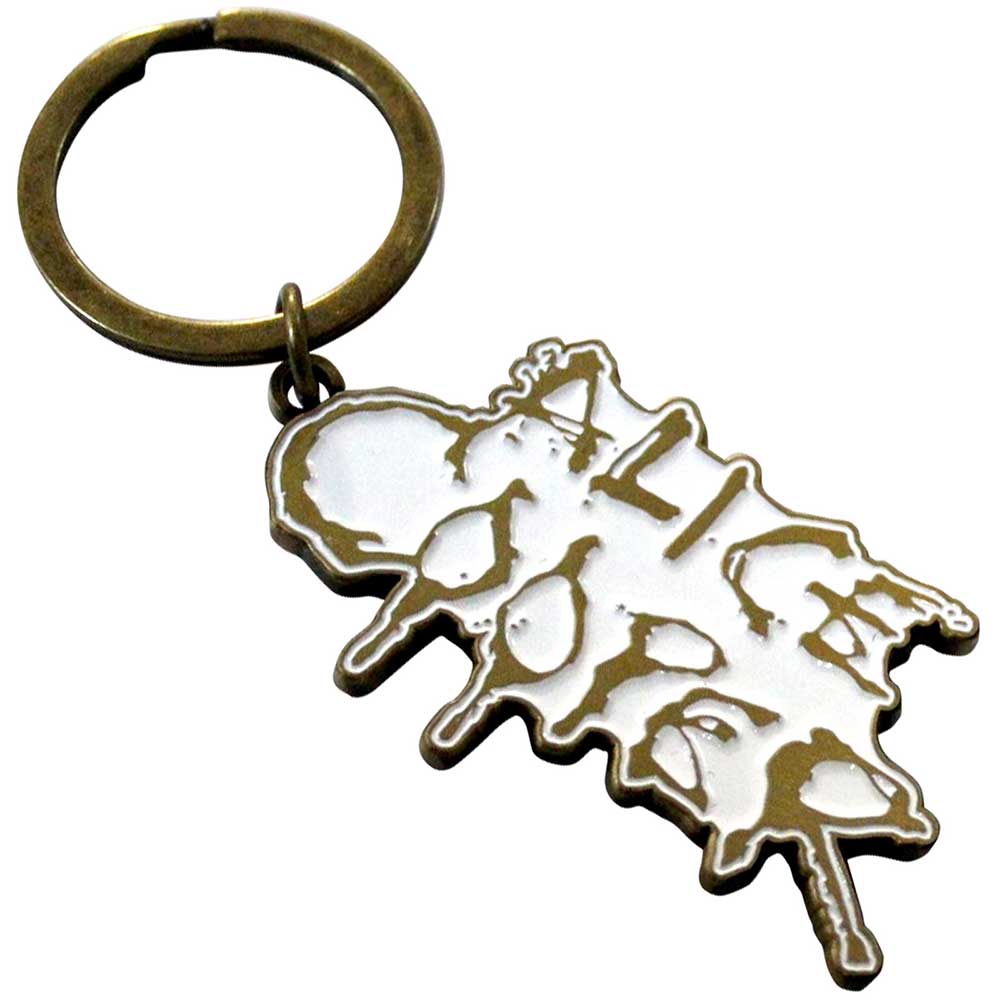 ALICE COOPER Keychain, Dripping Logo Gold