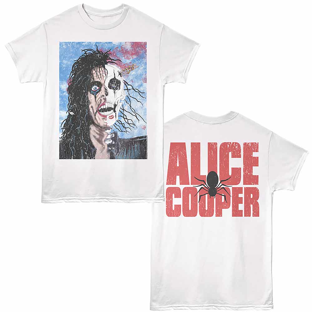 ALICE COOPER Eye-Catching T-Shirt, HALFSKULL TRASH