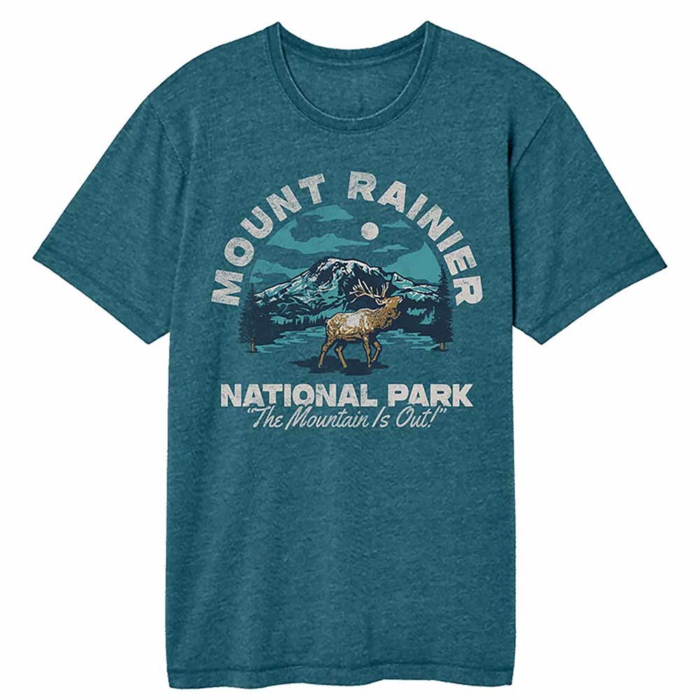 Mt Rainier The Mountain Is Out Vintage Wash T-Shirt