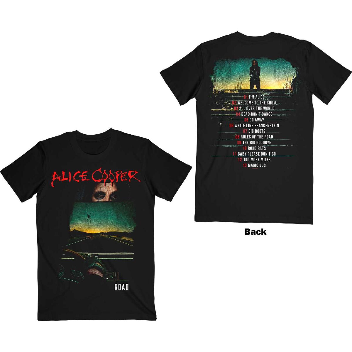 ALICE COOPER Attractive T-Shirt, Road Tracklist