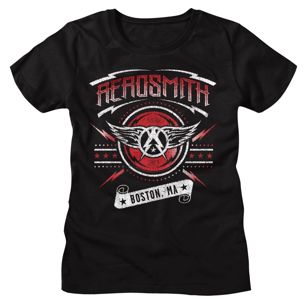 Women Exclusive AEROSMITH T-Shirt, Boston Ma