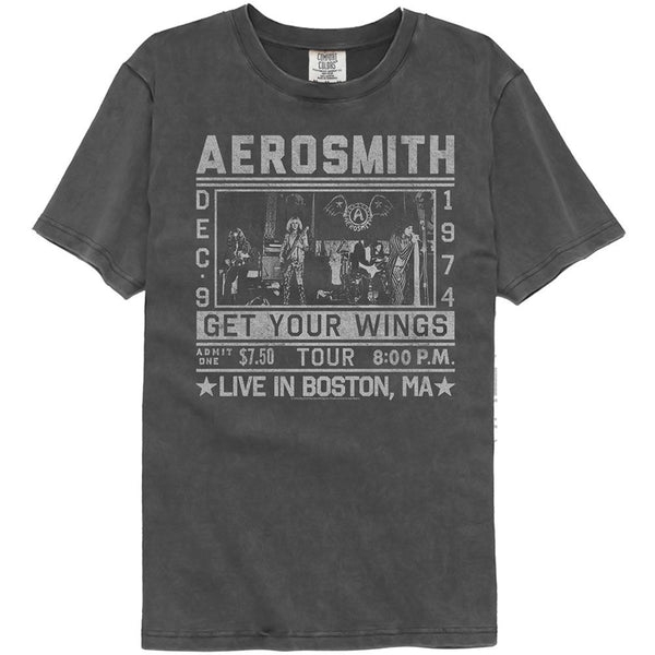 AEROSMITH Vintage Wash T-Shirt, Wings Tour 74