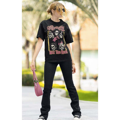 AEROSMITH Eye-Catching T-Shirt, Eat the Rich Skulls