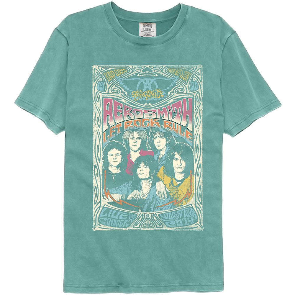 AEROSMITH Garment Dye T-Shirt, Let Rock Rule