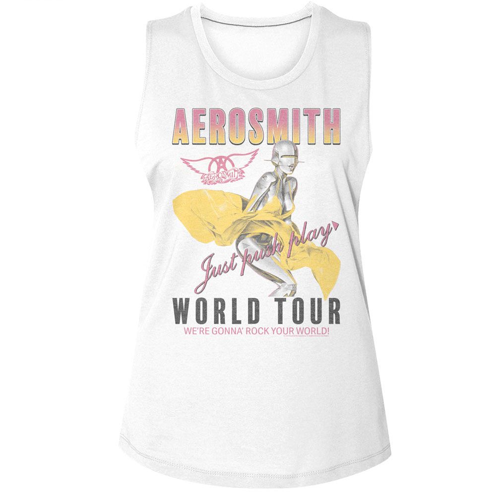 Women Exclusive AEROSMITH Tank, Just Push Play