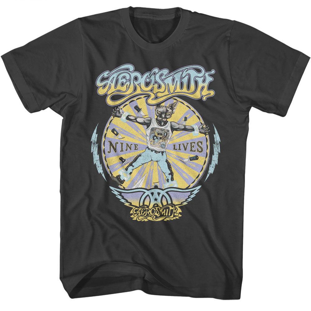 AEROSMITH Eye-Catching T-Shirt, Nine Lives