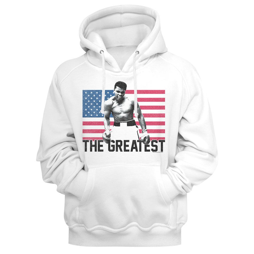 Premium MUHAMMAD ALI Hoodie, Flag The Greatest