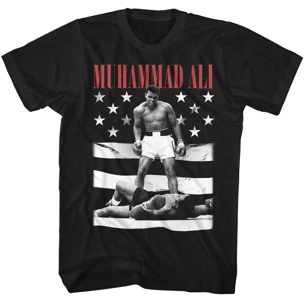 MUHAMMAD ALI Eye-Catching T-Shirt, US FLAG