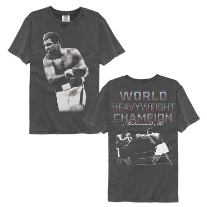 MUHAMMAD ALI Garment Dye T-Shirt, WORLD CHAMP
