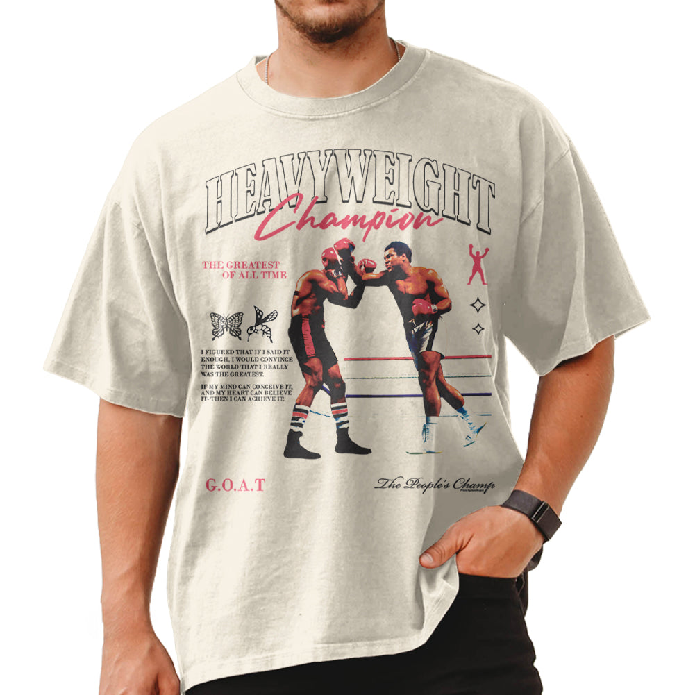 MUHAMMAD ALI Oversized T-Shirt, HEAVYWEIGHT CHAMPION