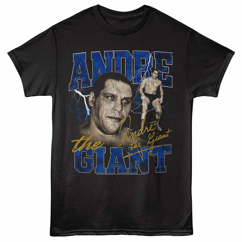 ANDRE THE GIANT Eye-Catching T-Shirt, LIGHTNING