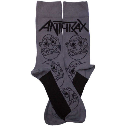 ANTHRAX Unisex Ankle Socks, Faces Pattern Mono