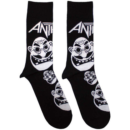 ANTHRAX Unisex Ankle Socks, Faces Pattern B&amp;w