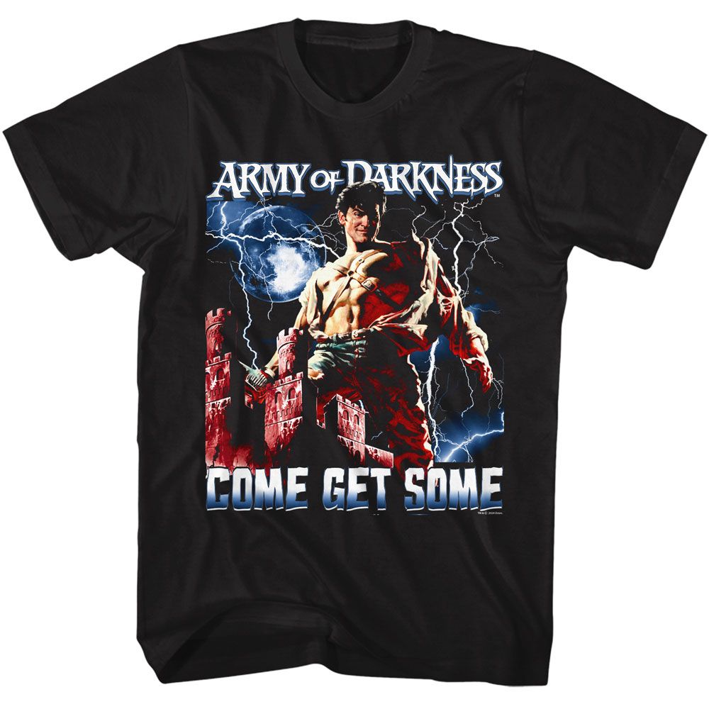 ARMY OF DARKNESS Eye-Catching T-Shirt, GET SOME LIGHTNING