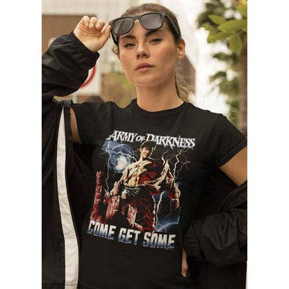 ARMY OF DARKNESS Eye-Catching T-Shirt, GET SOME LIGHTNING