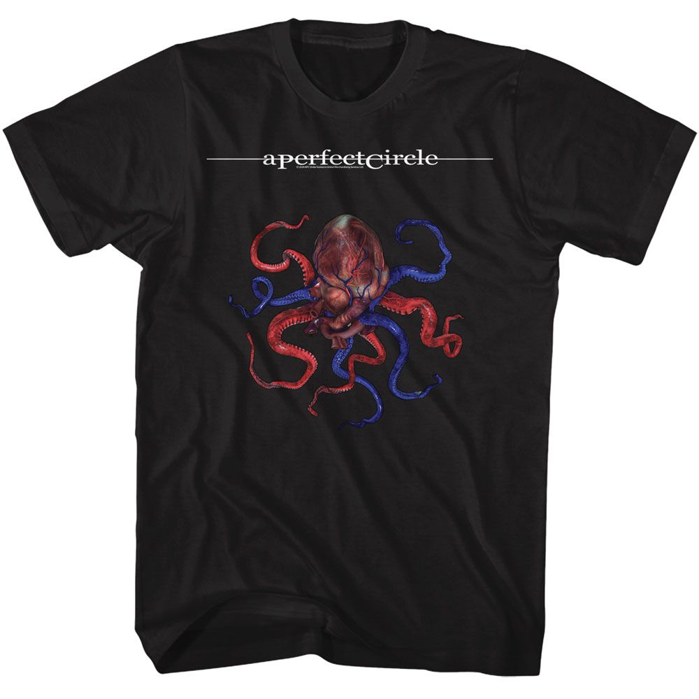 A PERFECT CIRCLE Eye-Catching T-Shirt, Octoheart