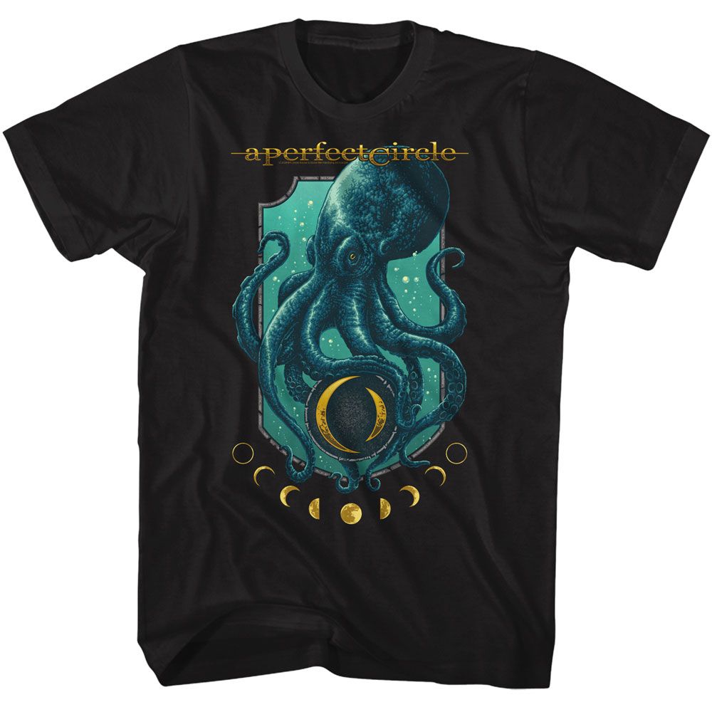 A PERFECT CIRCLE Eye-Catching T-Shirt, Octo Moon