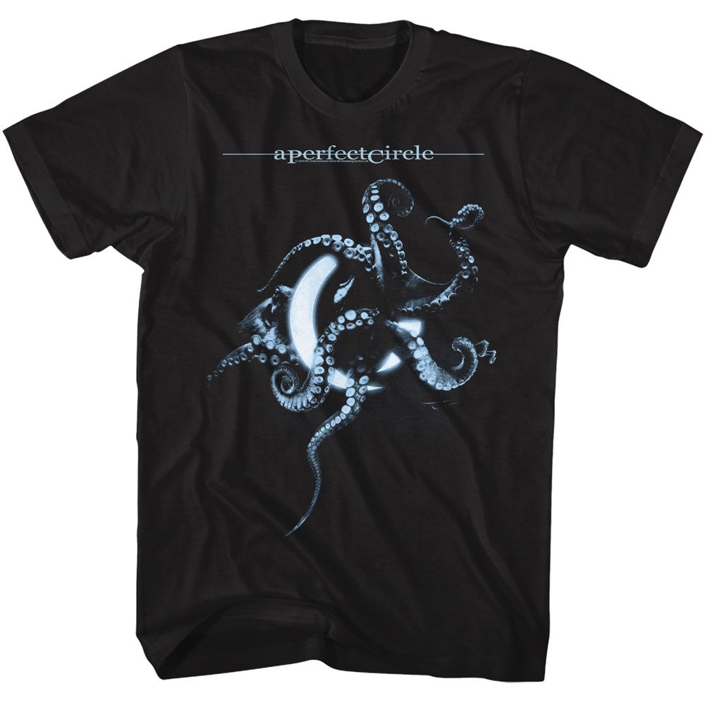 A PERFECT CIRCLE Eye-Catching T-Shirt, Deep Sea