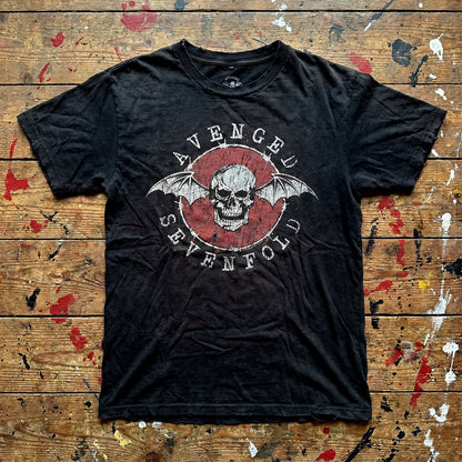 AVENGED SEVENFOLD Carbon T-Shirt, Deathbat Red Circle