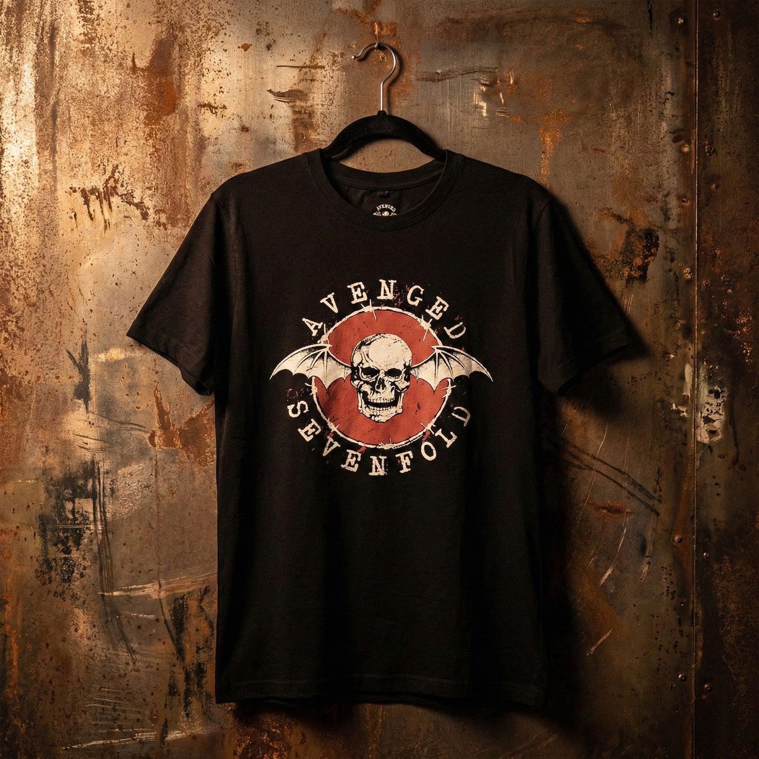 AVENGED SEVENFOLD Carbon T-Shirt, Deathbat Red Circle