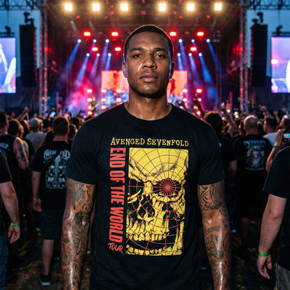 AVENGED SEVENFOLD Carbon T-Shirt, End Of The World Tour