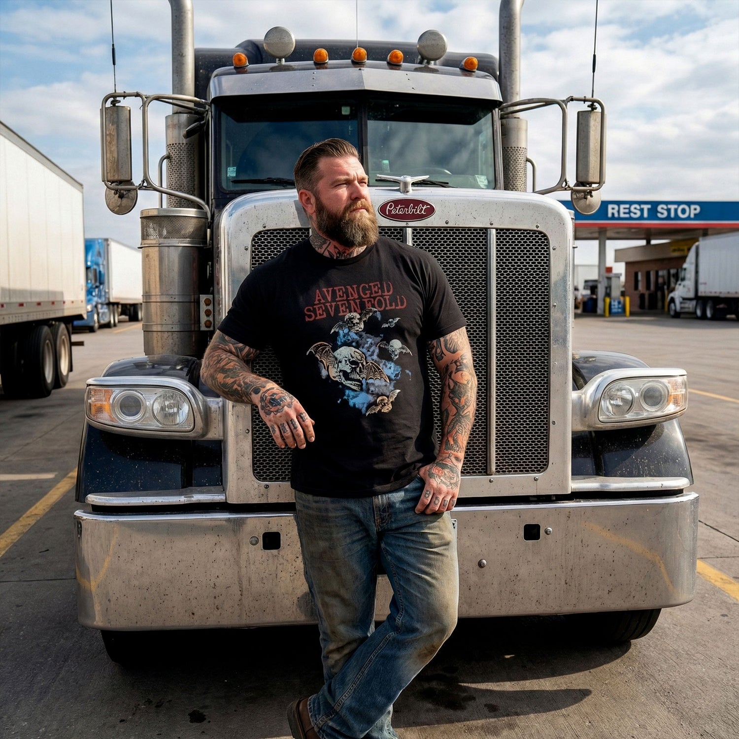 AVENGED SEVENFOLD Carbon T-Shirt, Night Bats