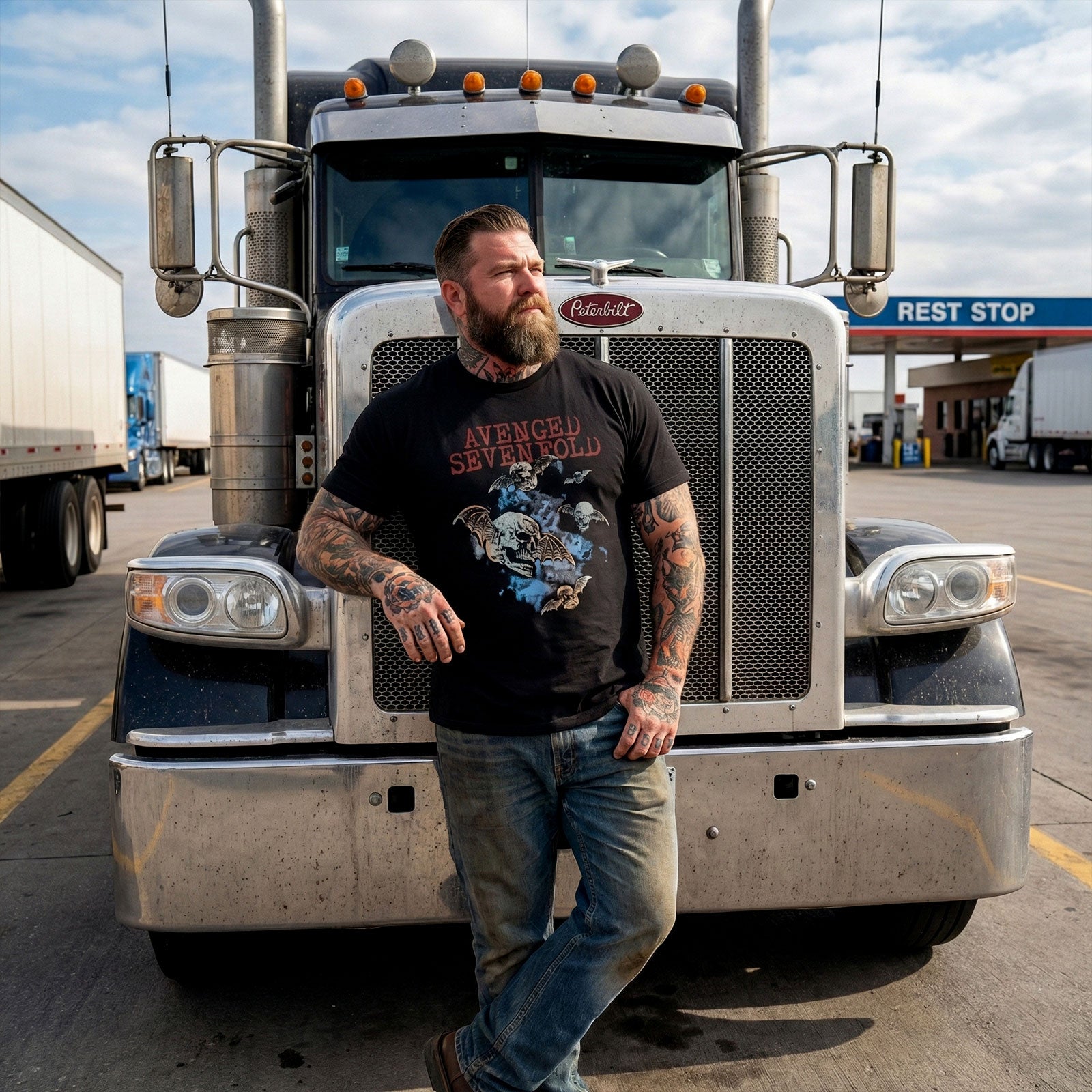 AVENGED SEVENFOLD Carbon T-Shirt, Night Bats