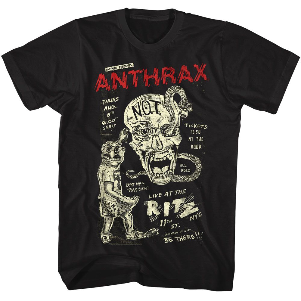 ANTHRAX Eye-Catching T-Shirt, Live at Ritz