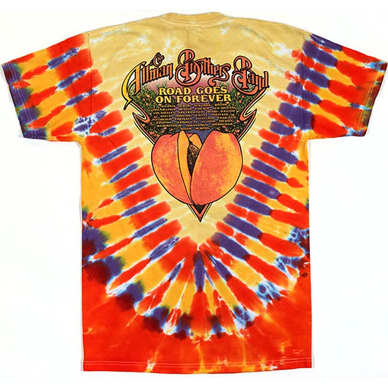 THE ALLMAN BROTHERS Tie Dye T-Shirt, Peach on Tour