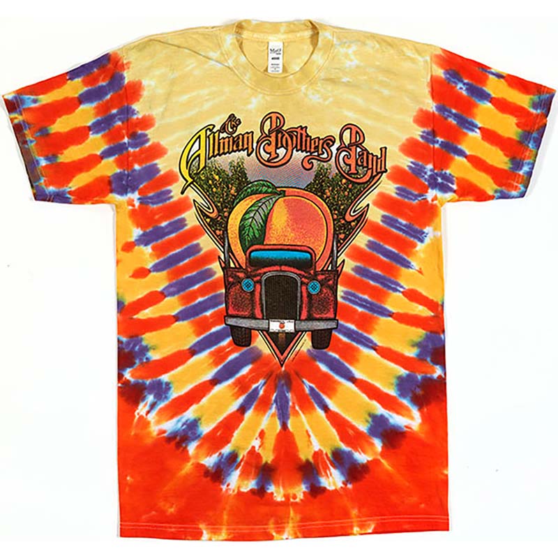 THE ALLMAN BROTHERS Tie Dye T-Shirt, Peach on Tour