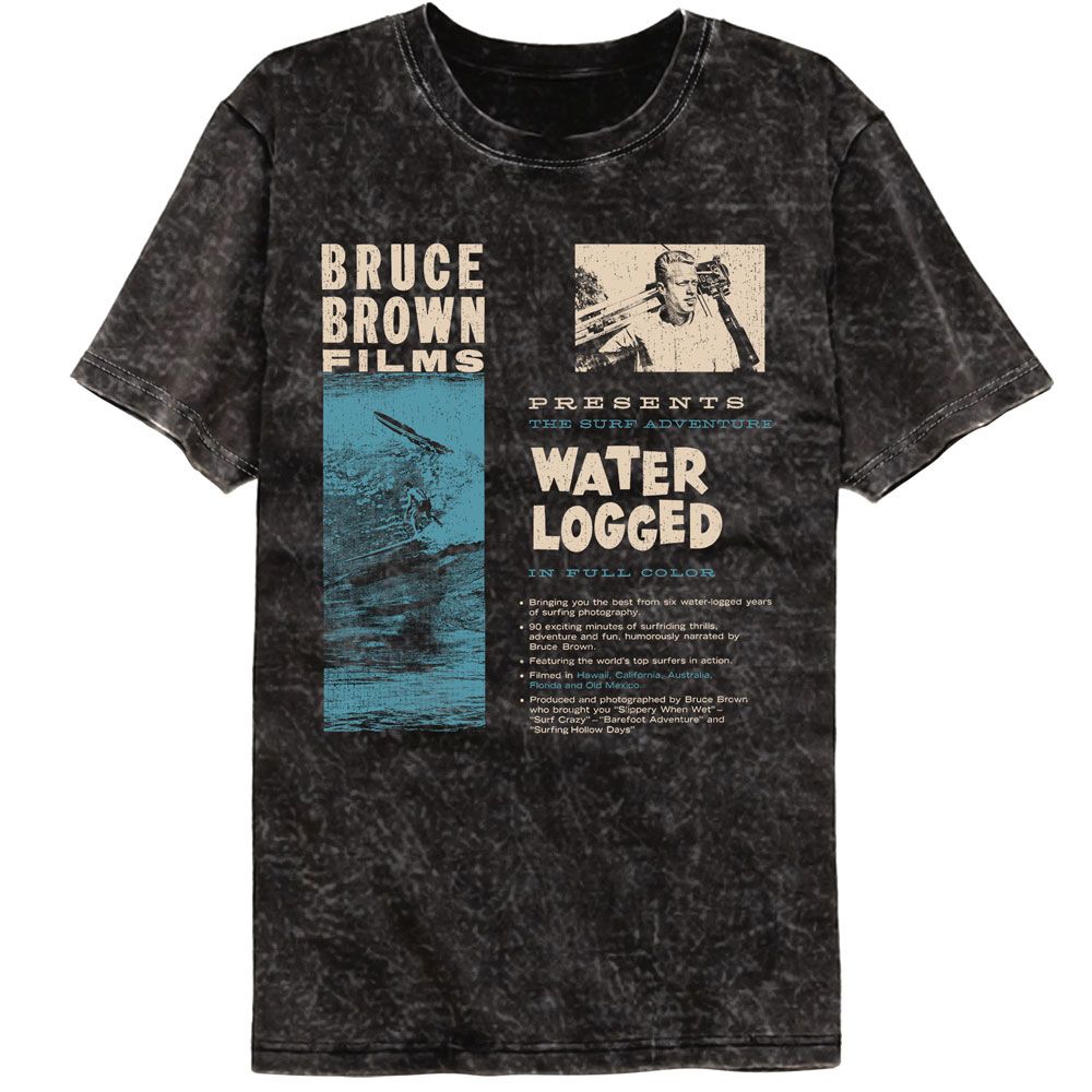 BRUCE BROWN FILMS Mineral Wash T-Shirt, Water Lodged