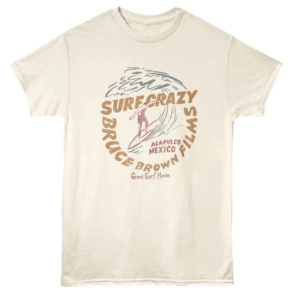 BRUCE BROWN FILMS Eye-Catching T-Shirt, SURF CRAZY MEXICO