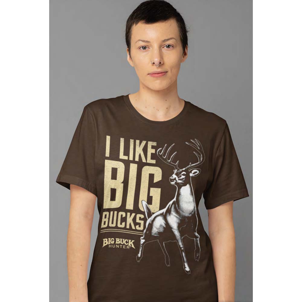 BIG BUCK HUNTER Eye-Catching T-Shirt, I LIKE BIG BUCKS