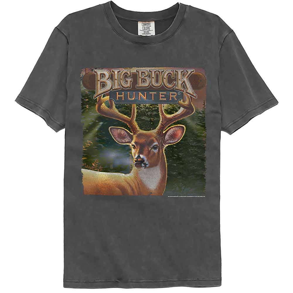 Big Buck Hunter Deer Scene Garment Dye T-Shirt