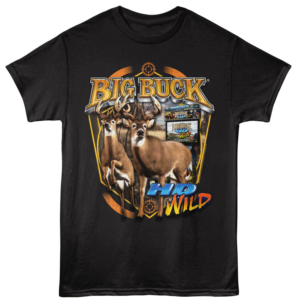 BIG BUCK HUNTER Eye-Catching T-Shirt, HD Wild