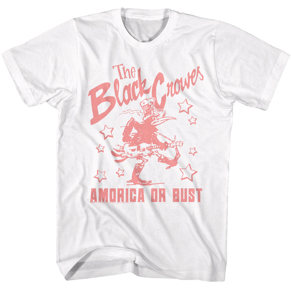 THE BLACK CROWES Eye-Catching T-Shirt, AMORICA OR BUST