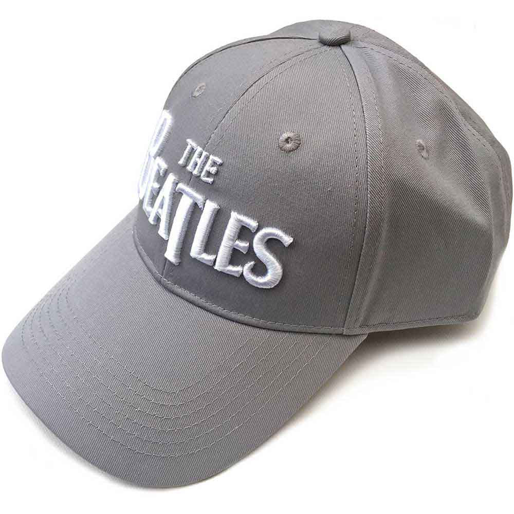 THE BEATLES Baseball Cap, White Drop T Logo