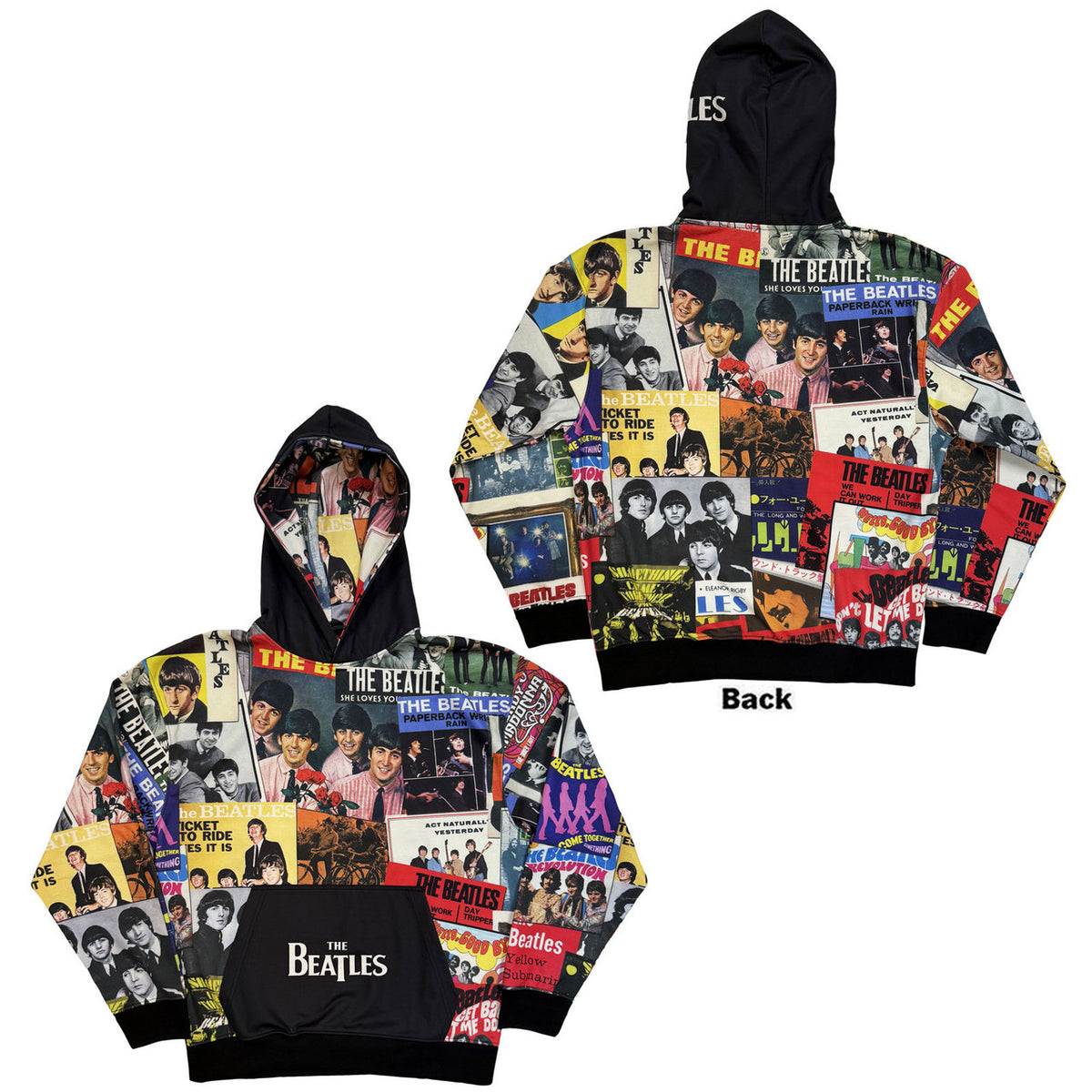 THE BEATLES Attractive Hoodie, Single Covers
