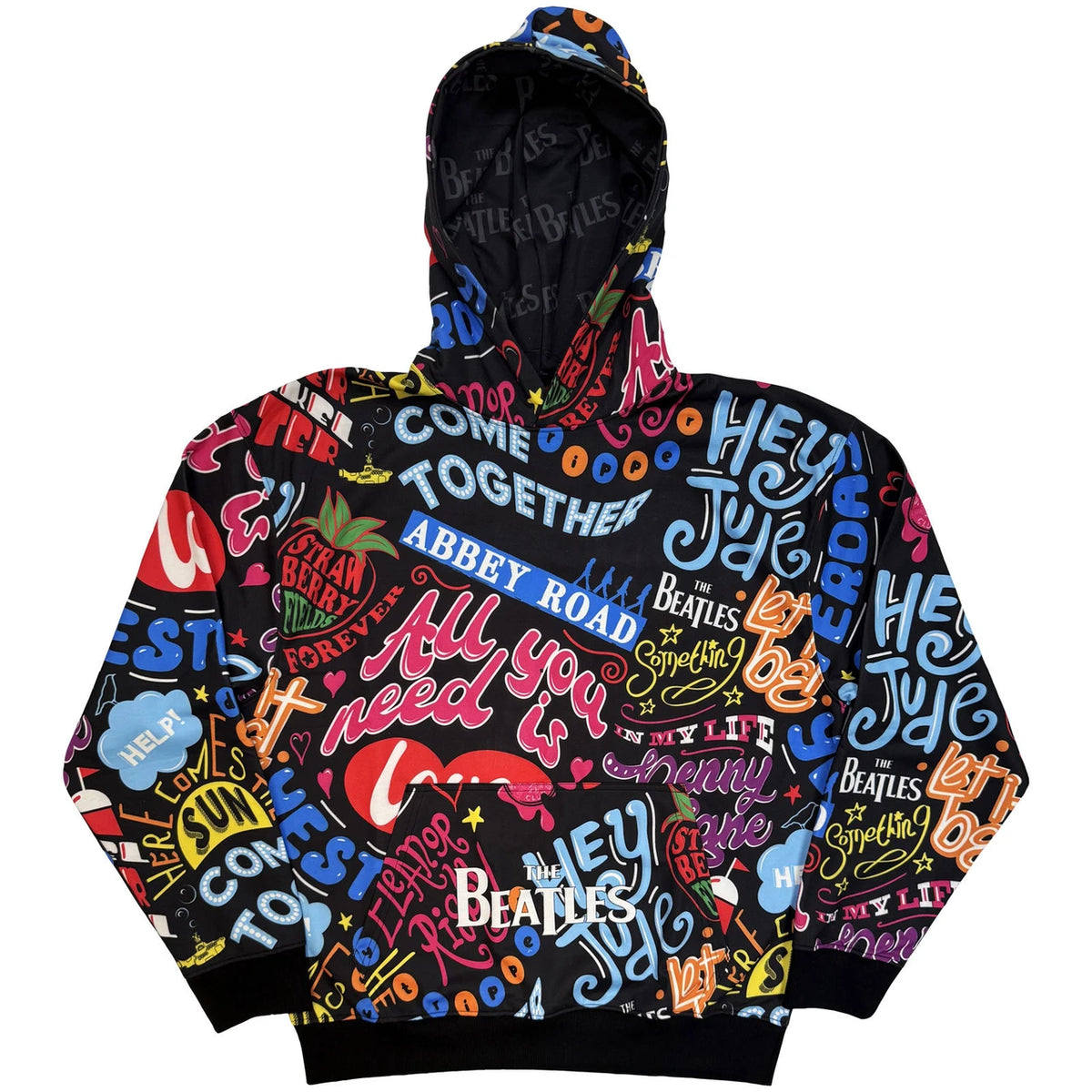 THE BEATLES Attractive Hoodie, Song Titles