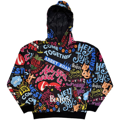 THE BEATLES Attractive Hoodie, Song Titles