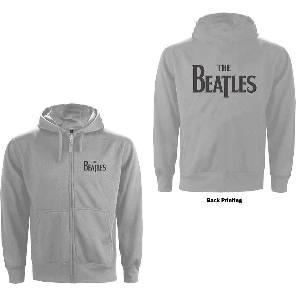 THE BEATLES Attractive Hoodie, Drop T Logo Gray