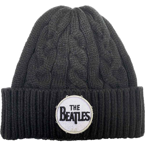 THE BEATLES Attractive Beanie Hat, Drum Logo