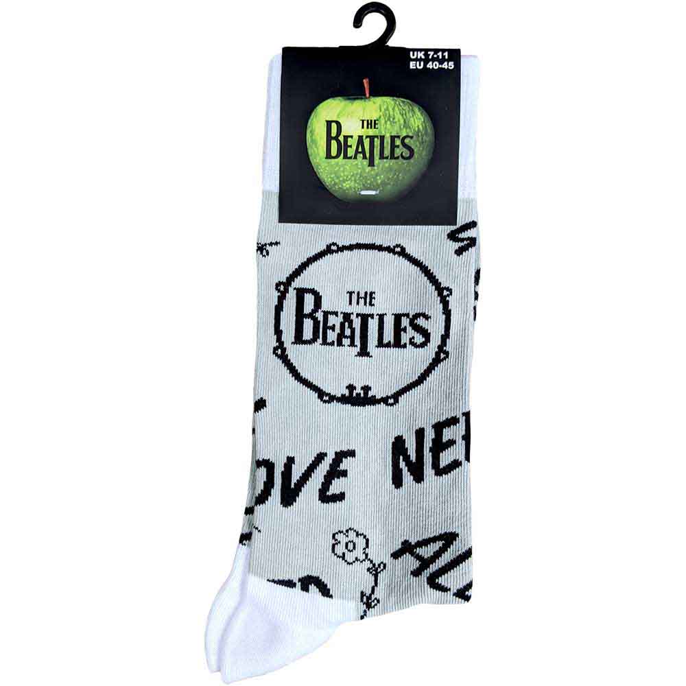 The Beatles Unisex Ankle Socks — All You Need Is Love &amp; Drum