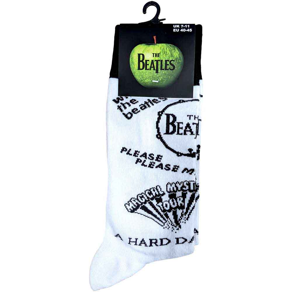 THE BEATLES Unisex Ankle Socks, Albums Monochrome