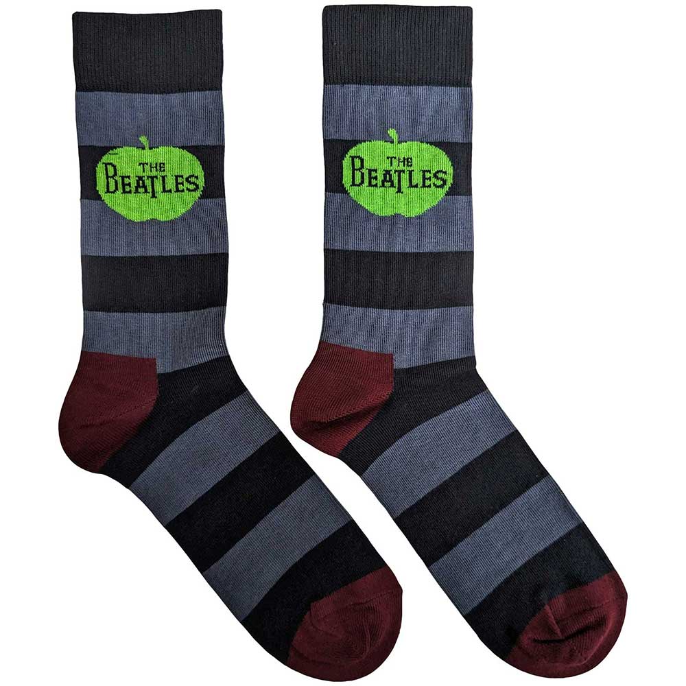 THE BEATLES Unisex Ankle Socks, Apple &amp; Stripes