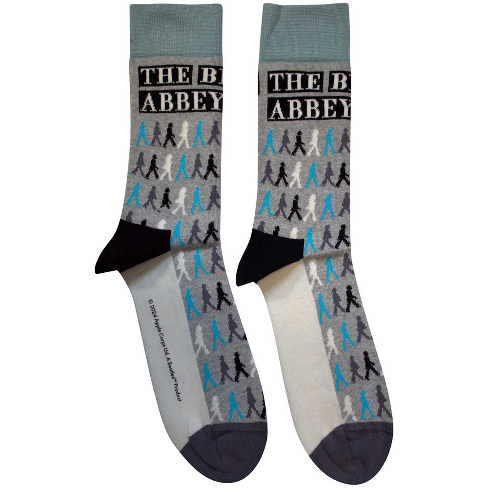 THE BEATLES Unisex Ankle Socks, Abbey Road Colours Crossing Repeat