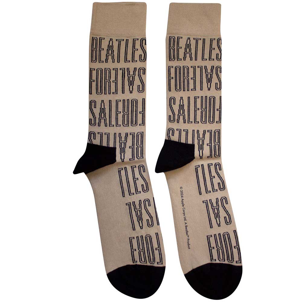 The Beatles Unisex Ankle Socks For Sale Text Outlines Repeat