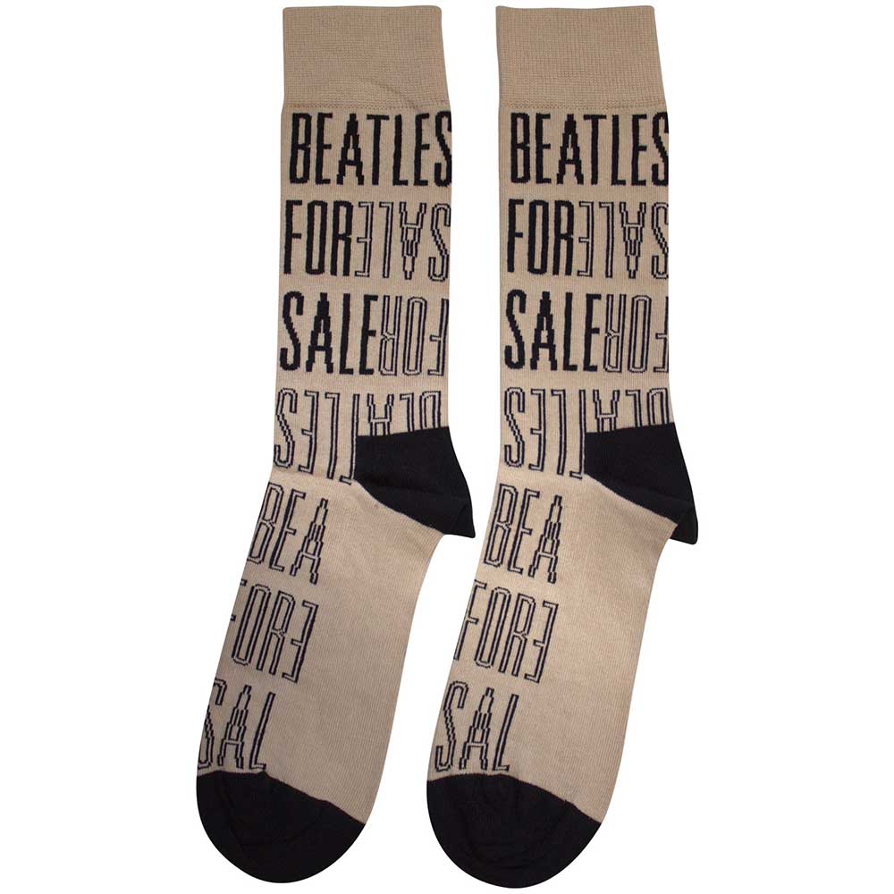 THE BEATLES Unisex Ankle Socks, For Sale Text Outlines Repeat